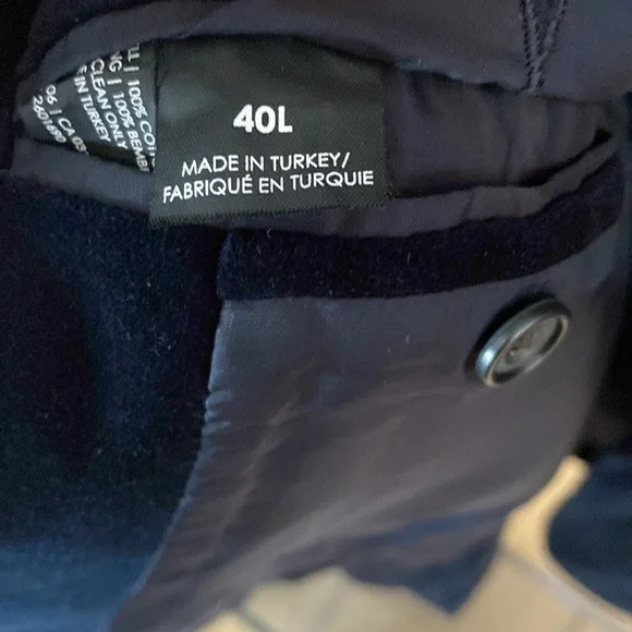 Club Monaco / Velvet Blazer / Navy Blue / 40L